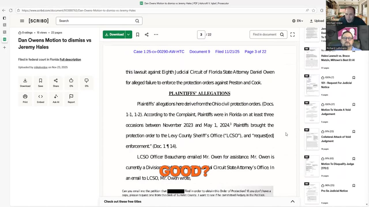 END OF THE JEREMY HALES GRIFT