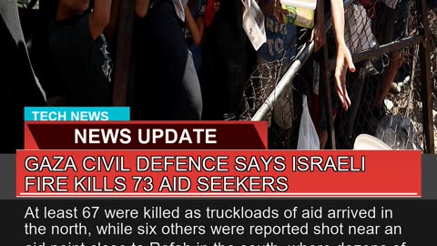 Gaza Civil Defence Says Israeli Fire Kills Aid