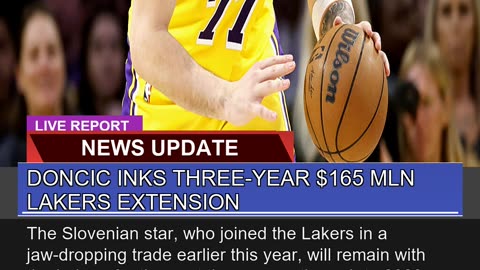Doncic Inks Threeyear Mln Lakers Extension