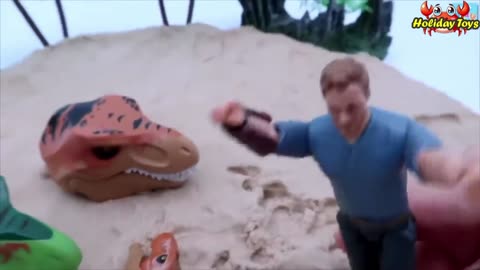 Open the Rope in the Dino's Mouth to Save it from Predators
