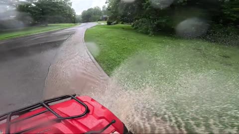 Short - Riding my Recon 250 in heavy rain