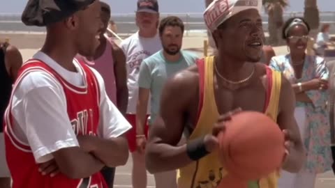 Obama talking trash on the basketball court