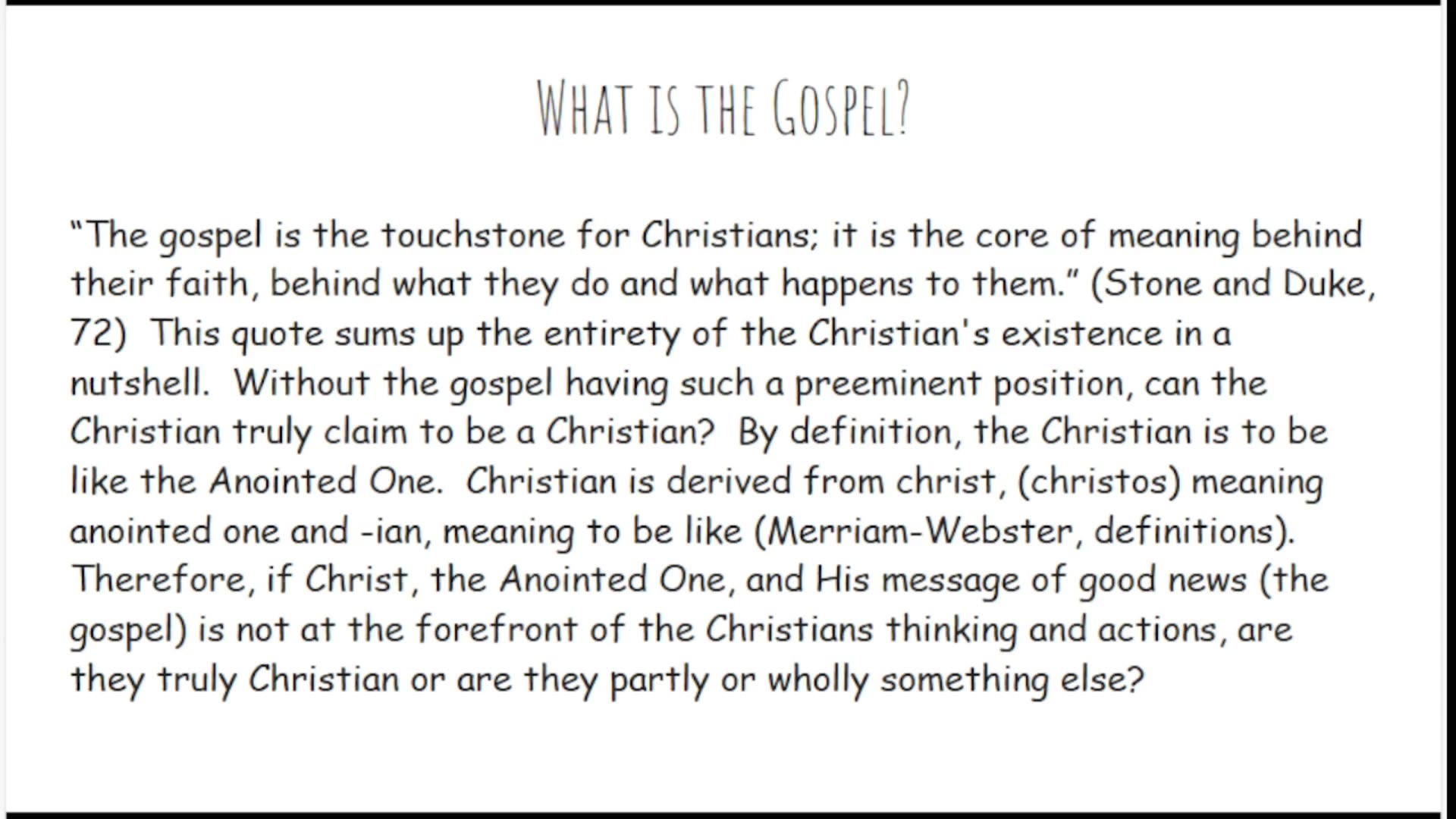 What is the Gospel - Thinking Theologically part 3
