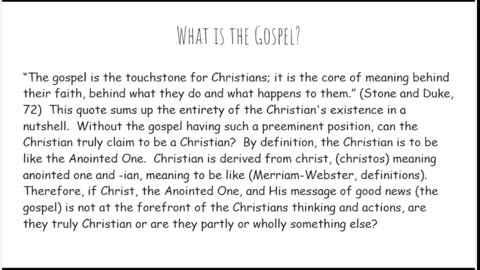 What is the Gospel - Thinking Theologically part 3