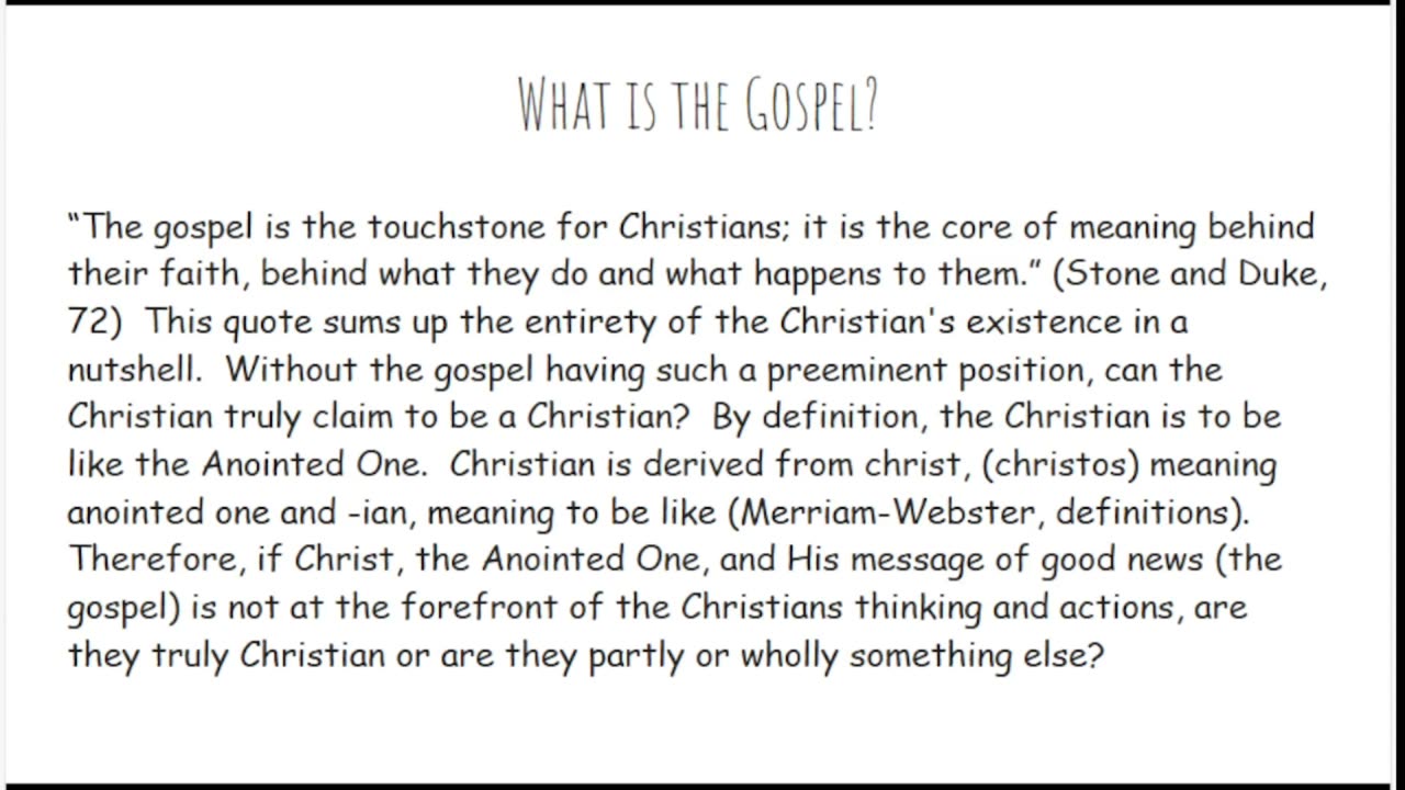 What is the Gospel - Thinking Theologically part 3
