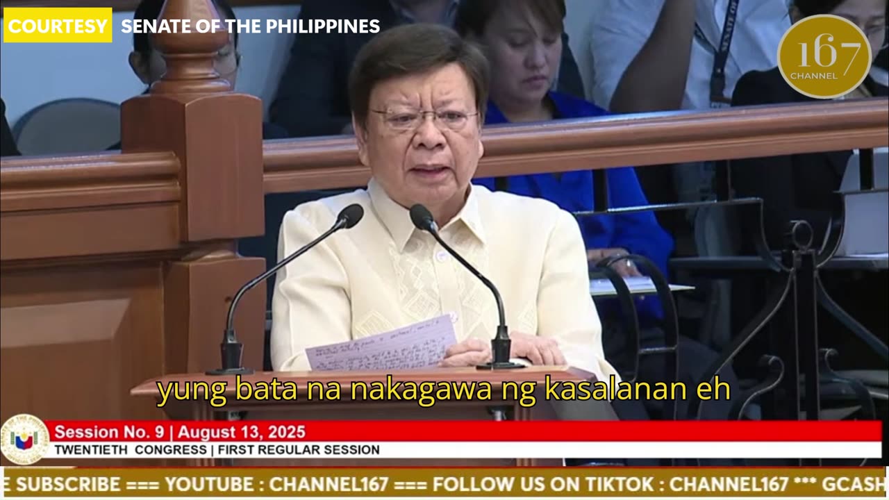 INISA-ISA NI SEN MARCOLETA ANG MGA DAHILAN KUNG BAKIT DAPAT NG AMYENDAHAN ANG JUVENILE JUSTICE LAW