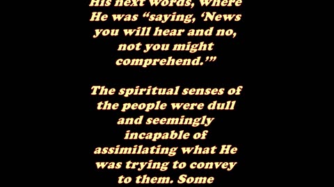 Matthew 13:14 - Daily Bible Verse Commentary