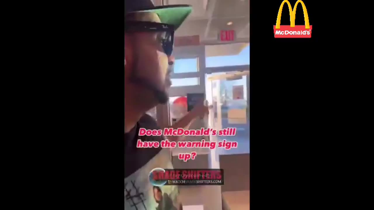 Does McDonald's still have the Warning Sign up? 🍔McDonald’s🍟
