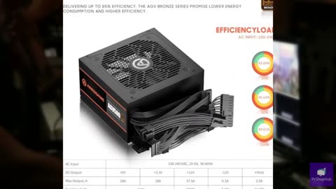 ARESGAME AGV Series 500W Power Supply, 80 Plus Bronze Certified, Non Modular Pow