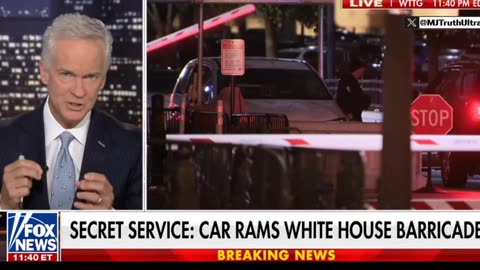 BREAKING — Car rams barrier outside the White House, driver taken into custody.
