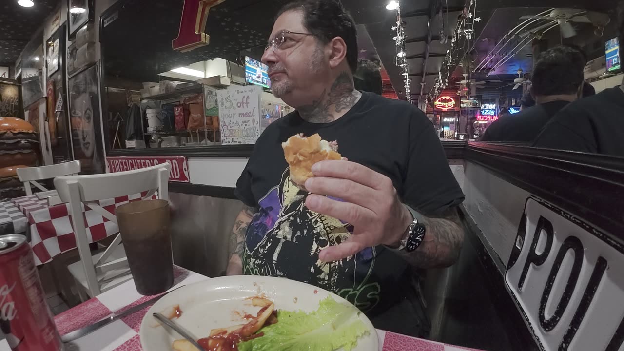 Dinner at Paul's Da Burger Joint, East Village, NYC