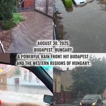 🌊On August 30, a powerful rain front hit Budapest and the western regions of Hungary.