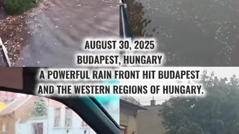🌊On August 30, a powerful rain front hit Budapest and the western regions of Hungary.