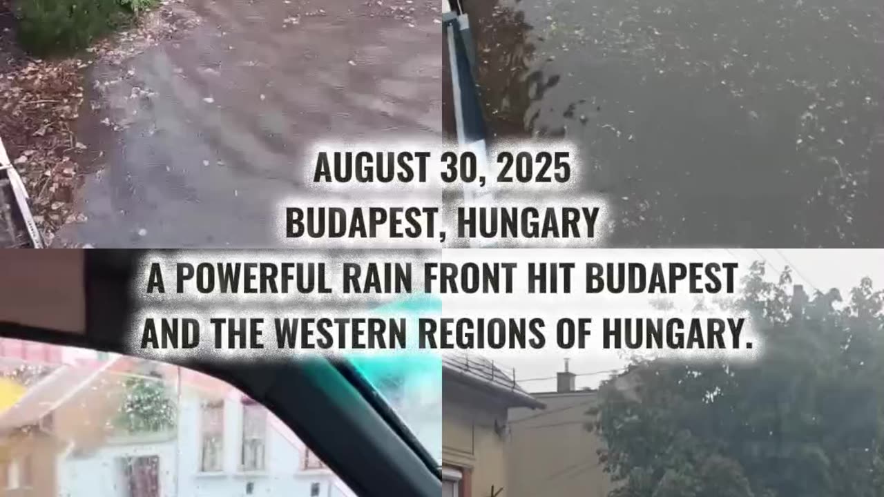 🌊On August 30, a powerful rain front hit Budapest and the western regions of Hungary.