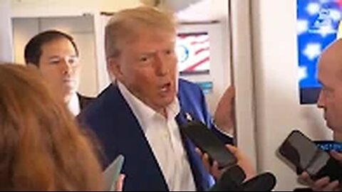 Furious, disoriented Trump attempts to talk while on an airplane