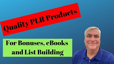 Buy Quality PLR Products For Bonuses, eBooks and List Building