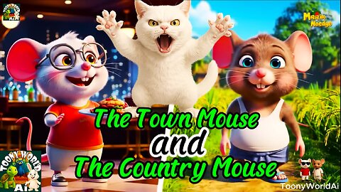 The Town Mouse and The Country Mouse | Facebook Edition | Kids Bedtime Moral Story | ToonyWorldAi