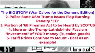 Liberty Conspiracy LIVE 8-25-25 War Trump WILL NOT STOP, Tariff Troubles, Gun Rights