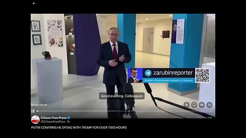 Putin confirms he spoke with Trump for two hours this morning — his own words.