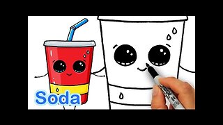 How to Draw Cute Cartoon Soda Cup Drink Step by Step