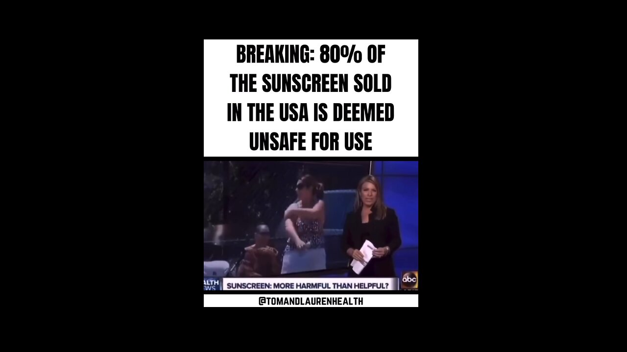 99% of sunscreen are bad for you