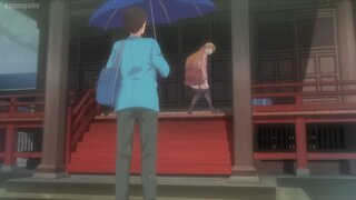 sharing an umbrella with a teddy bear | You Can't Be In a Rom-Com with Your Childhood Friends!