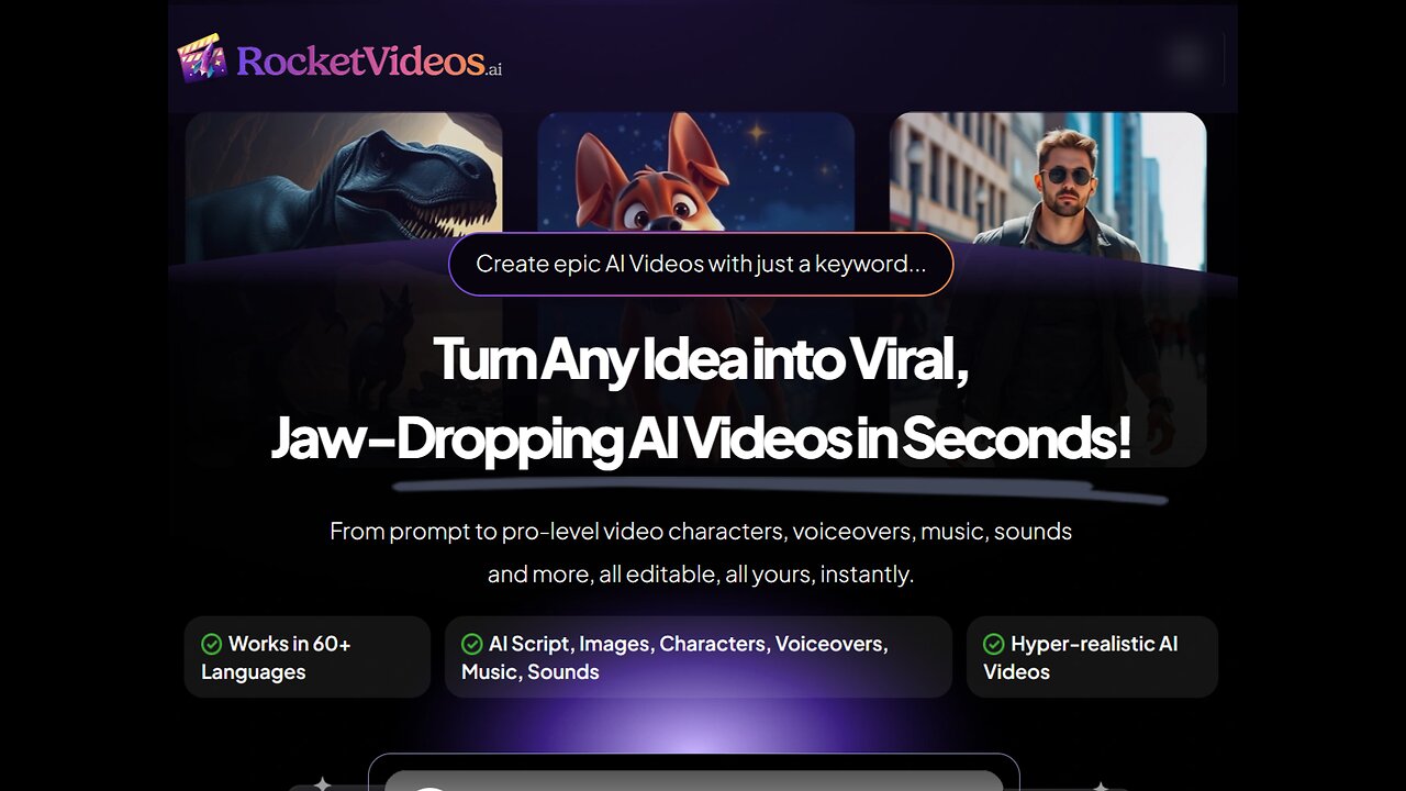 Unleash your creativity with RocketVideos AI and make viral videos.