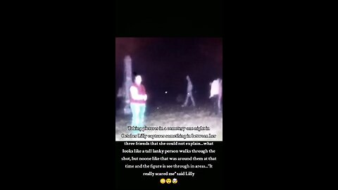 Ghost captured floating through Cemetery