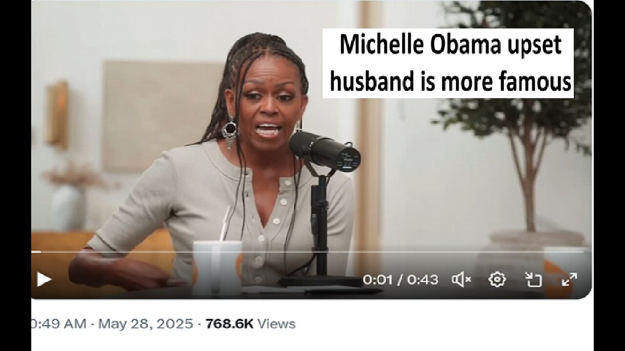 Michelle Obama complains husband is more famous