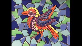 In the Studio: Mosaic Bird Art