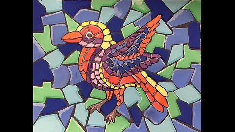 In the Studio: Mosaic Bird Art