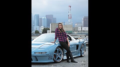 Baby blue ACURA NSX W/ Model Mr24hrs