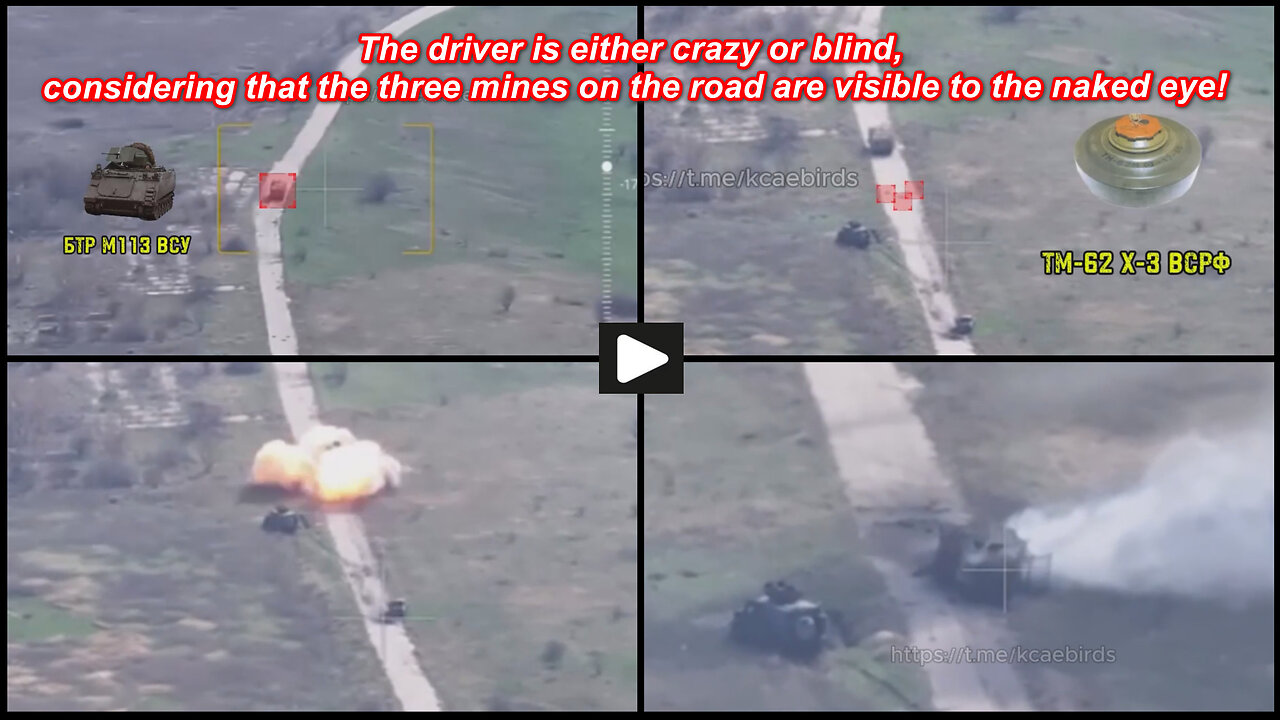 Kupiansk direction: Ukrainian M113 APC runs into Russian anti-tank mines