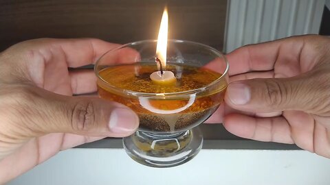 Fazer Vela duravel usando água e Óleo - MAKE DURABLE CANDLE USING WATER AND OIL