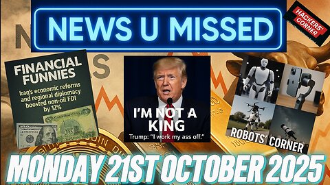 NEWS U MISSED WITH PAUL BROOKER & DREW DEMI TUESDAY 21ST OCTOBER 2025