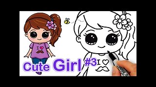 How to Draw a Girl Cute and Easy #2