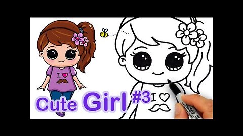 How to Draw a Girl Cute and Easy #2