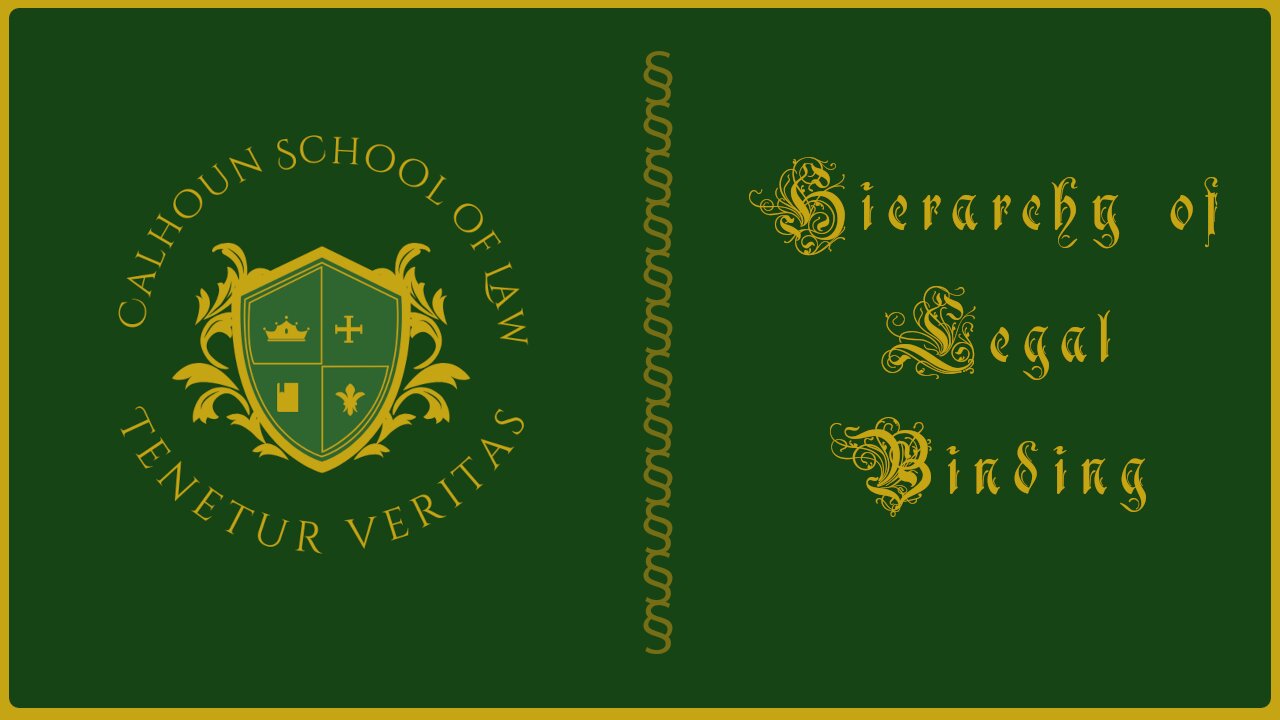 🟢 HIERARCHY OF LEGAL BINDING; Constitutions or the Courts? 🟢