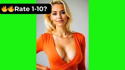 🔥 Rate Her Chest in This Very Cleavage-Revealing Orange Top 1-10? 😍 Supermodel 4K