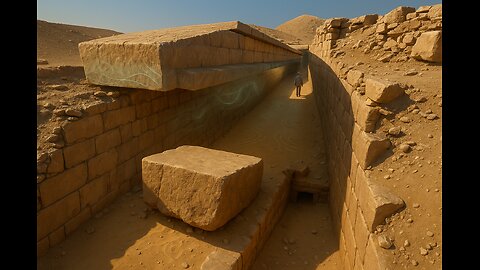 The Saqqara Waveguide: A Fallen Roof Stone in a Tuned Corridor