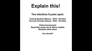 Runcorn and Helsby was a rigged election. 50 votes in two separate elections. Exactly 50.