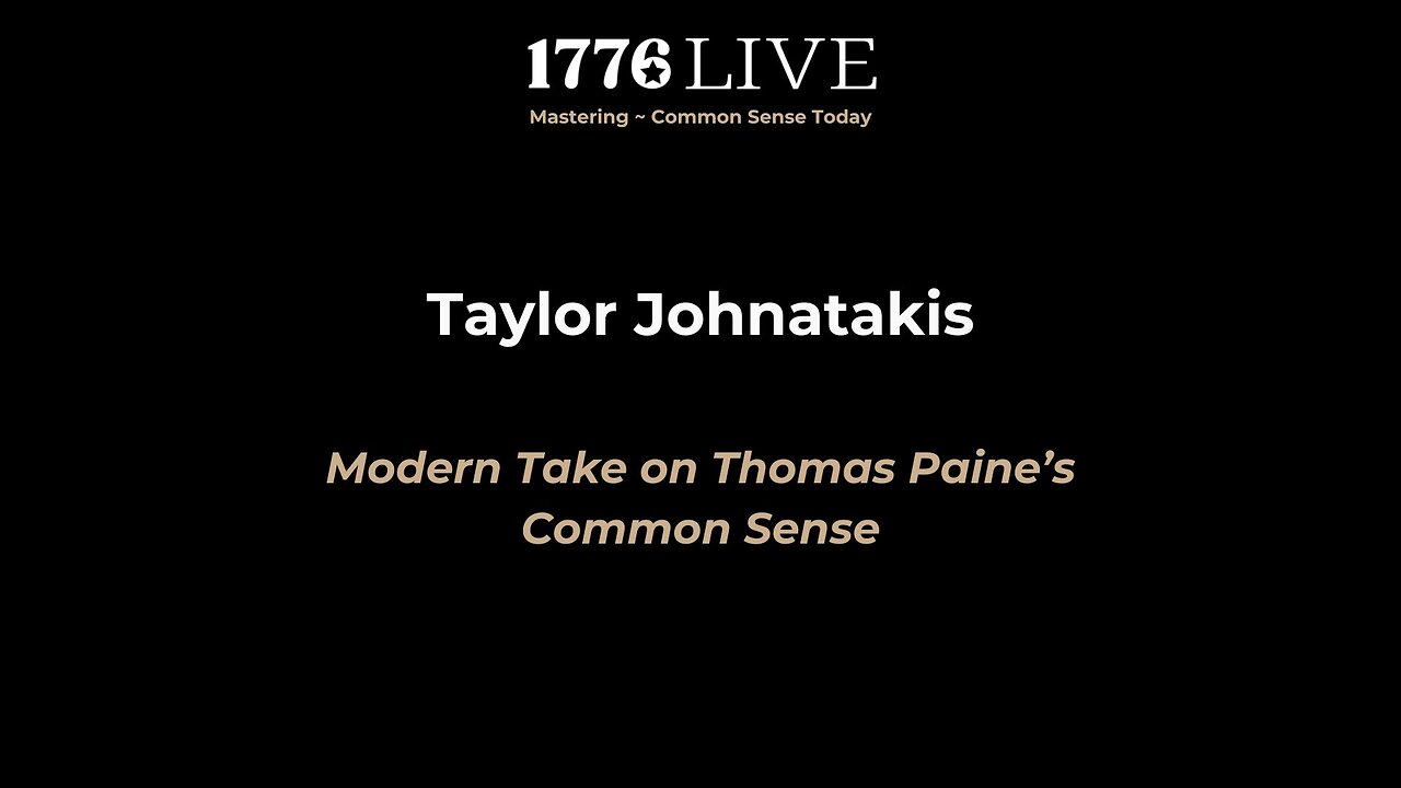 Common Sense Today by Taylor Johnakakis