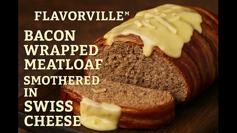 FlavorVille™ Bacon-Wrapped Meatloaf | Smothered in Swiss Cheese