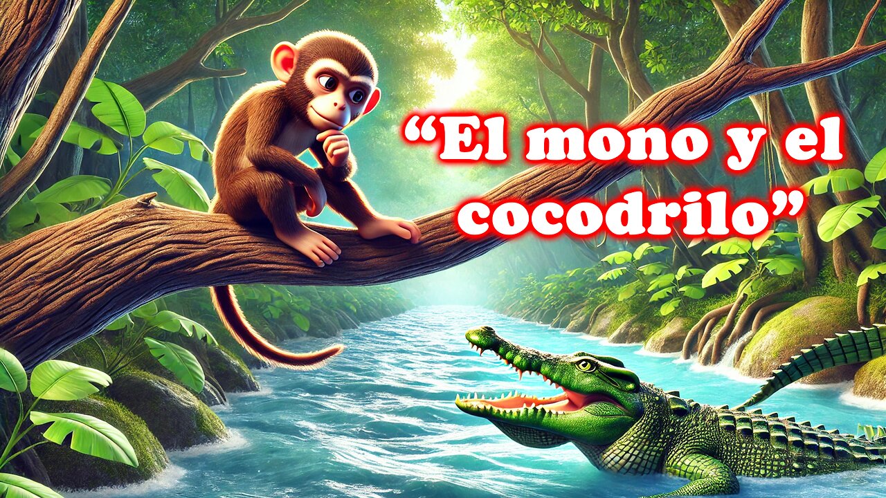 El mono y el cocodrilo | Cuento con moraleja para niños | SS Production