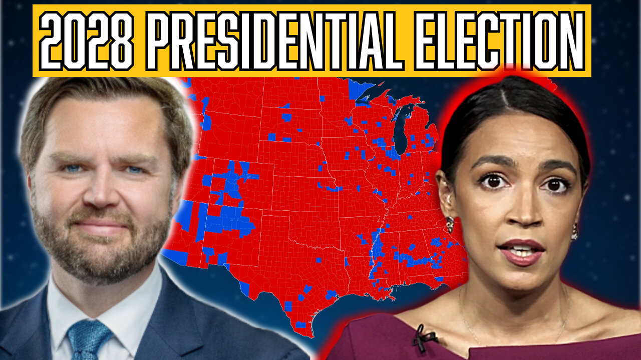 2028 Presidential Election Prediction - JD Vance vs AOC