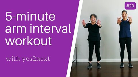 5 Minute HIIT Arm Workout for Seniors, Beginner Exercisers