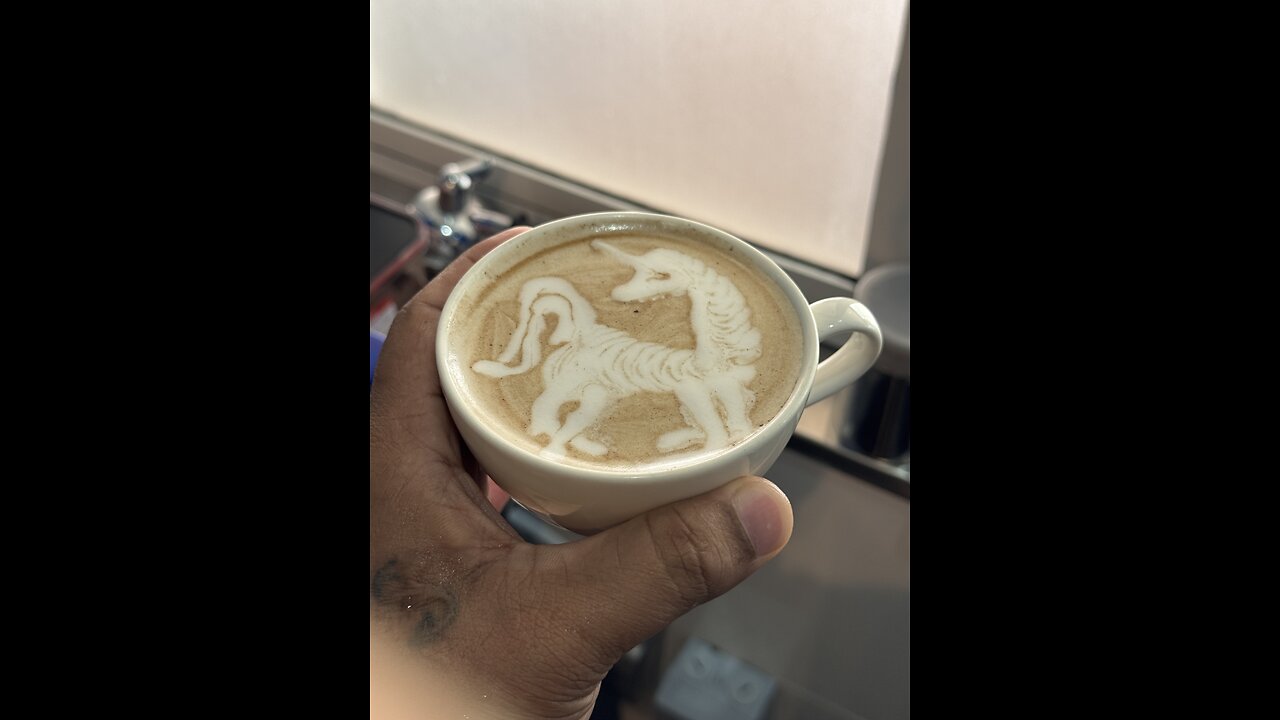 Barista latte art