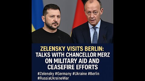 Zelensky Visits Berlin: Talks with Chancellor Merz on Military Aid and Ceasefire Efforts