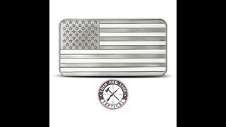 10 oz SilverTowne American Flag Silver Bar III