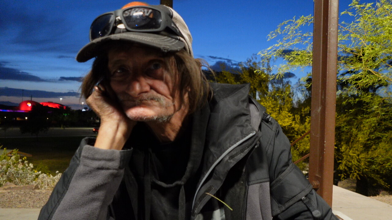 James- 59 and homeless since 2002. "Nobody is in my boots to know what I go through."